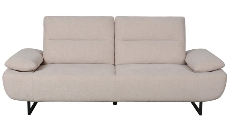 Canapé droit fixe MARCELO 3 places coloris beige Conforama