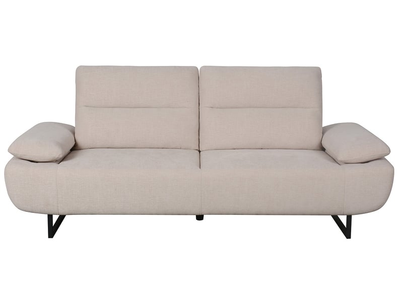 Canapé droit fixe MARCELO 3 places coloris beige Conforama