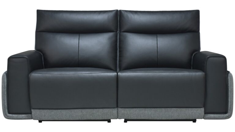 Canapé MASSA Conforama droit relaxation électrique noir 3 places