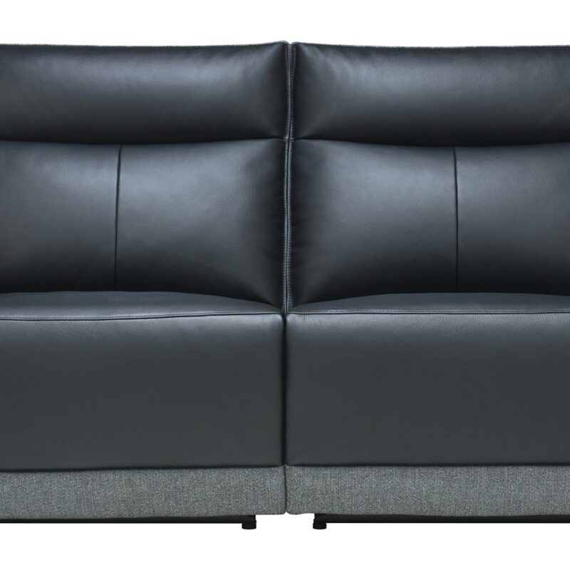 Canapé MASSA Conforama droit relaxation électrique noir 3 places