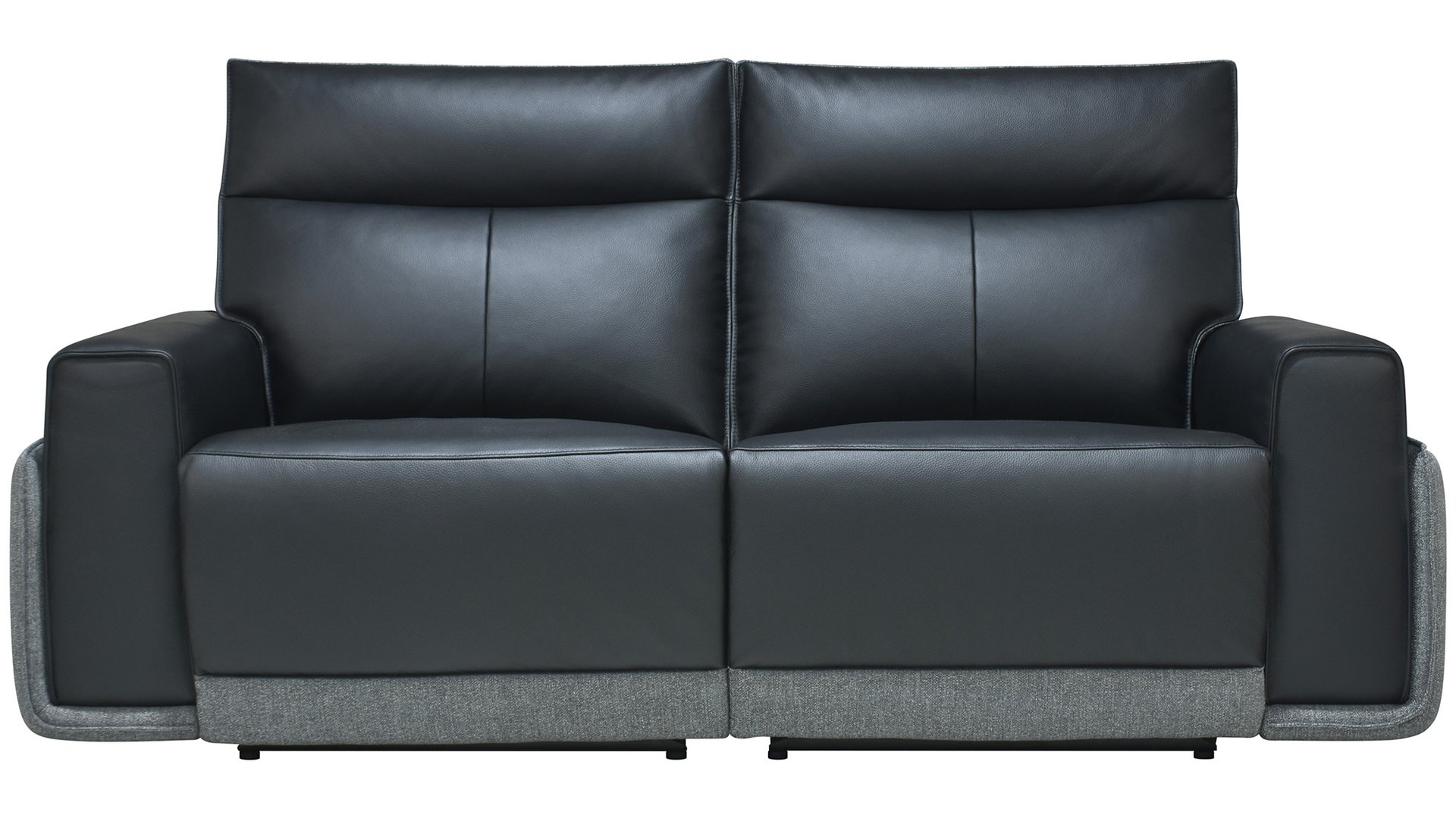 Canapé MASSA Conforama droit relaxation électrique noir 3 places