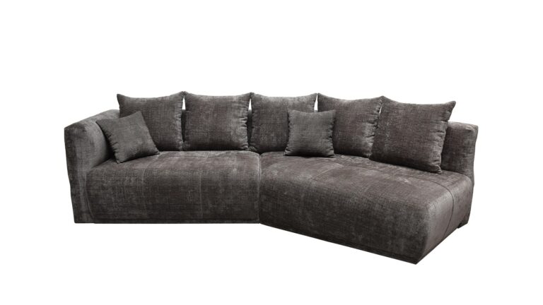 Canapé MAY Conforama droit fixe gris 4 places spacieux confortable