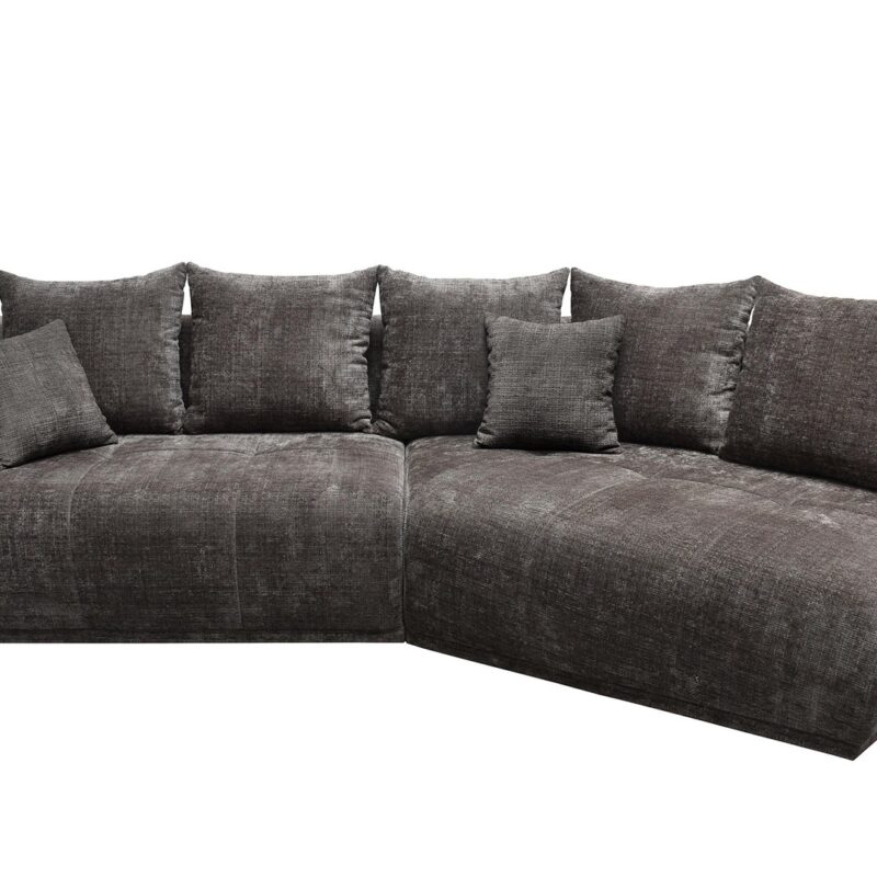 Canapé MAY Conforama droit fixe gris 4 places spacieux confortable