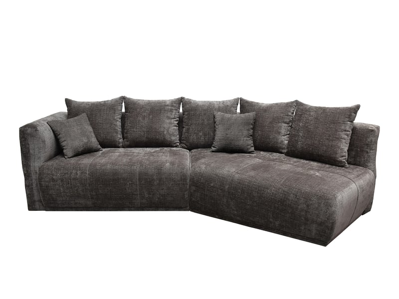 Canapé MAY Conforama droit fixe gris 4 places spacieux confortable