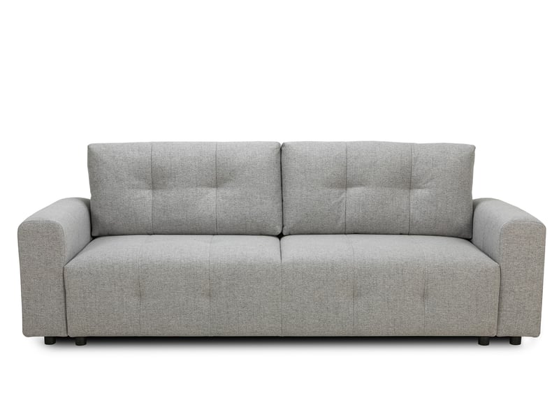 Canapé droit NOLO convertible 4 places coloris gris Conforama