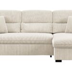 Canapé RYLE Conforama d’angle convertible beige 4 places