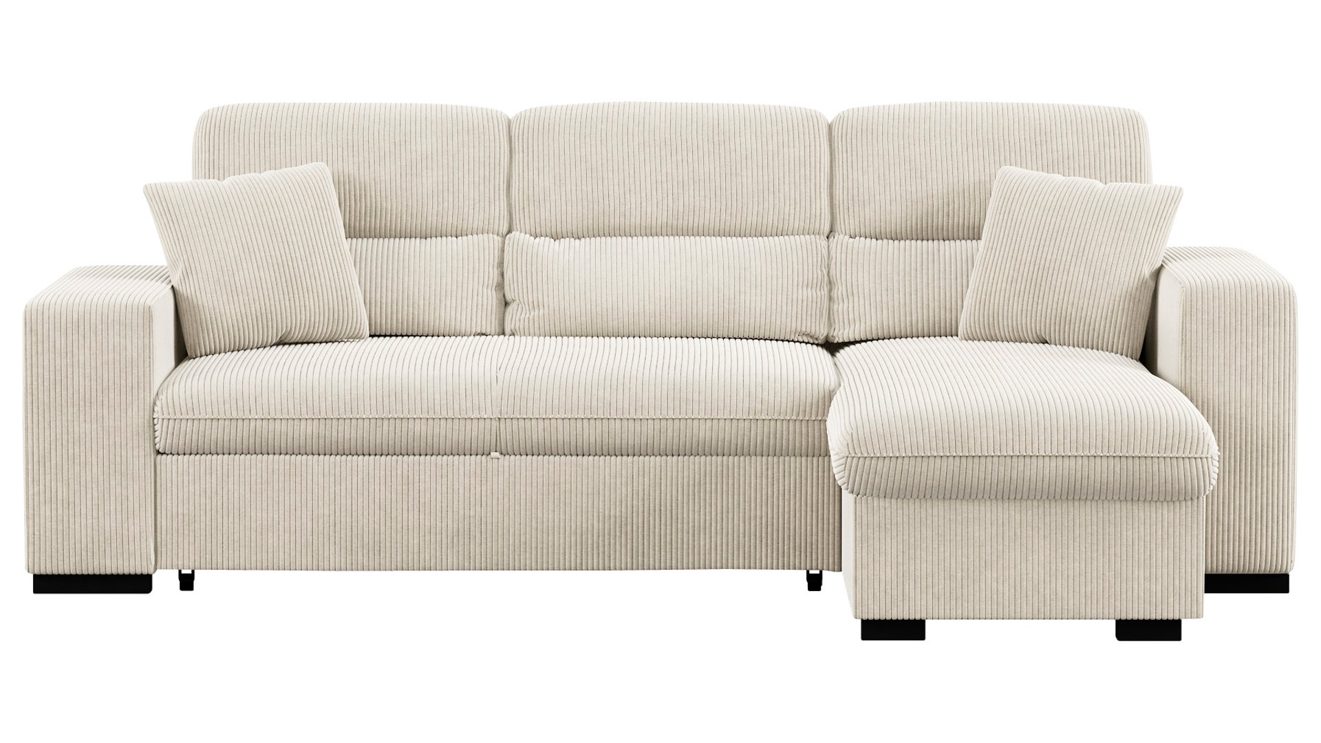 Canapé RYLE Conforama d’angle convertible beige 4 places