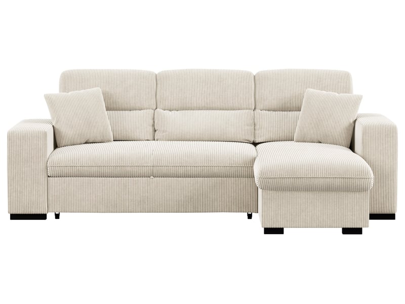 Canapé RYLE Conforama d’angle convertible beige 4 places