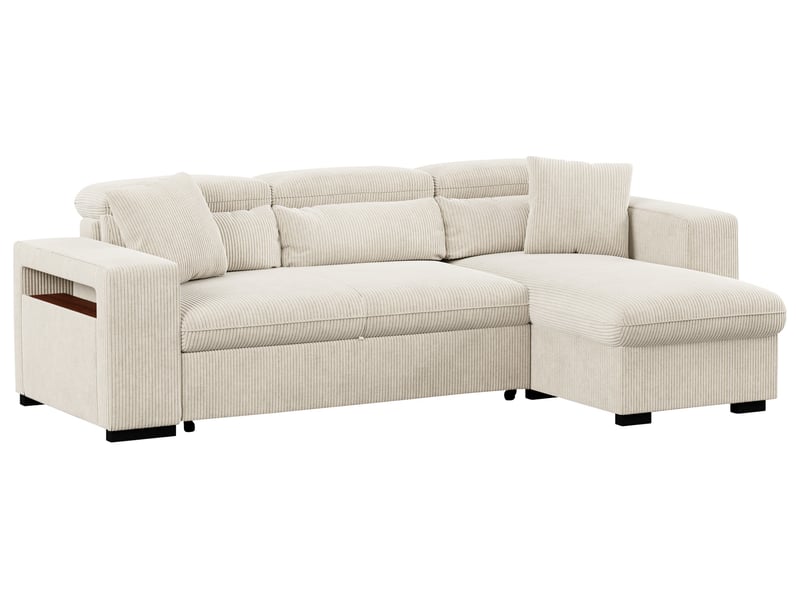 Canapé RYLE Conforama d’angle convertible beige 4 places