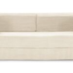 Canapé VALENCIA Conforama droit convertible beige 2 places compact