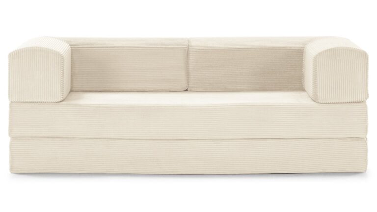 Canapé VALENCIA Conforama droit convertible beige 2 places compact