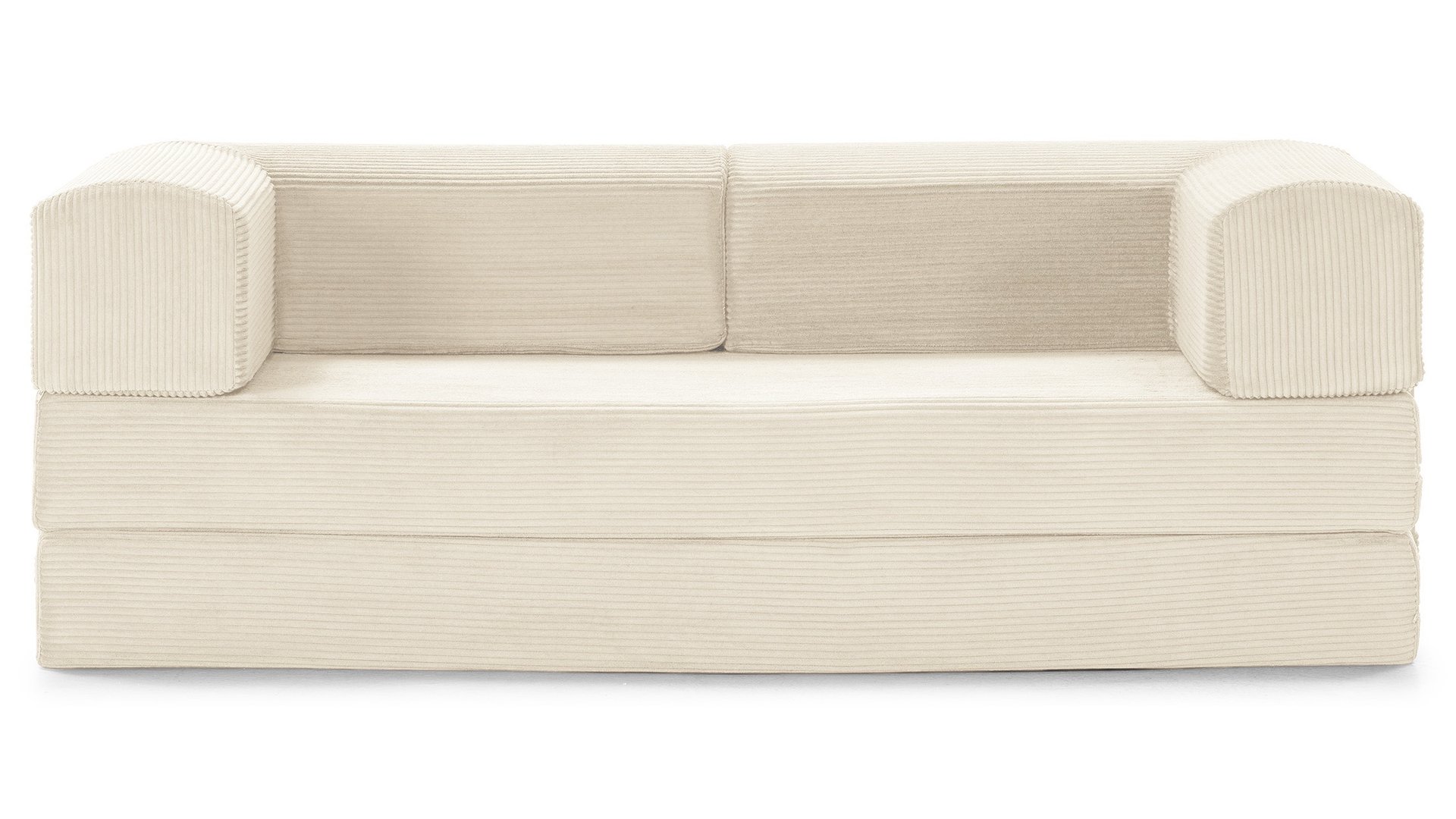 Canapé VALENCIA Conforama droit convertible beige 2 places compact