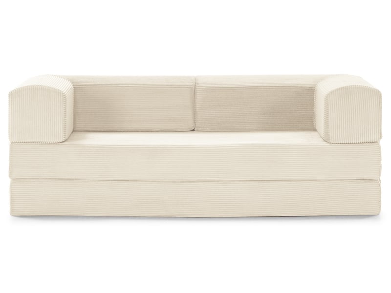 Canapé VALENCIA Conforama droit convertible beige 2 places compact