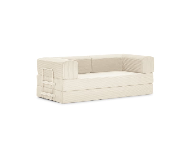 Canapé VALENCIA Conforama droit convertible beige 2 places compact