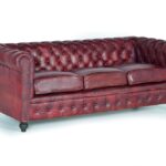 Canapé Chester 3 Places Cuir Marron Maisons du Monde