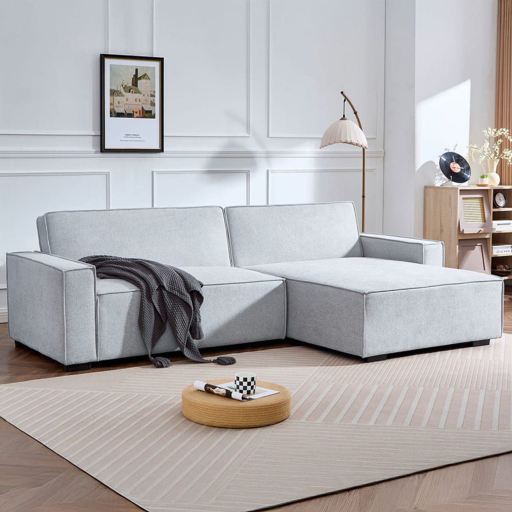 Canapé Pikado Convertible d’Angle Gris Maisons du Monde