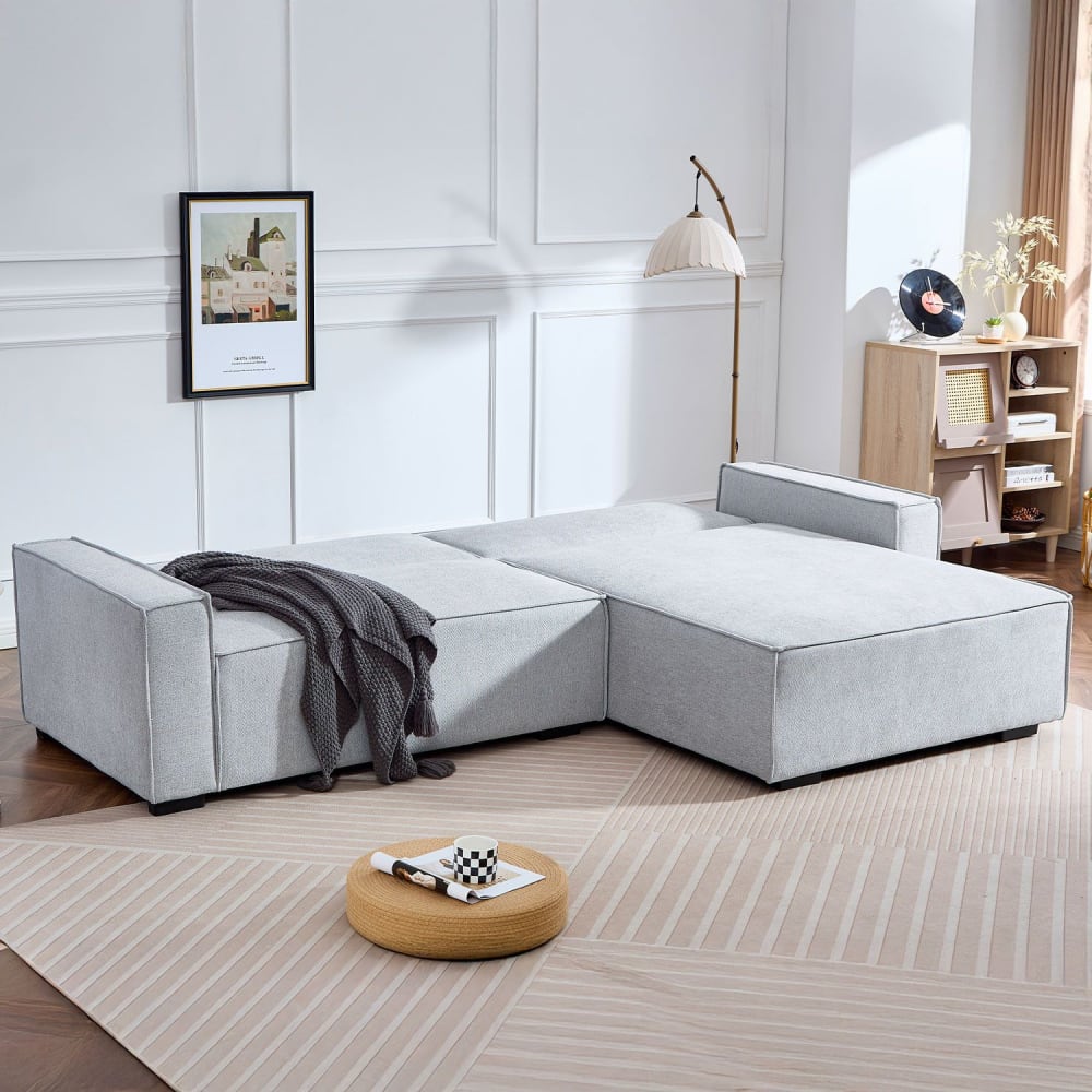 Canapé Pikado Convertible d’Angle Gris Maisons du Monde
