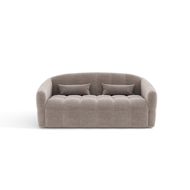 Canapé Dunlopillo Convertible Express Velours Taupe Maisons du Monde