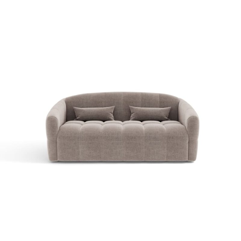 Canapé Dunlopillo Convertible Express Velours Taupe Maisons du Monde