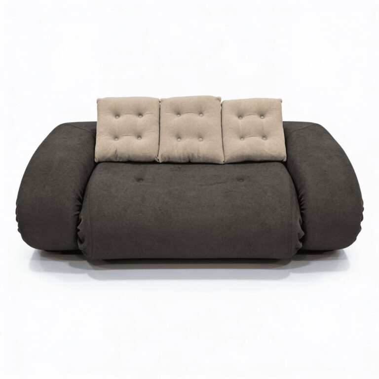 Canapé Convertible Okoa 2 Places Marron Sable Maisons du Monde