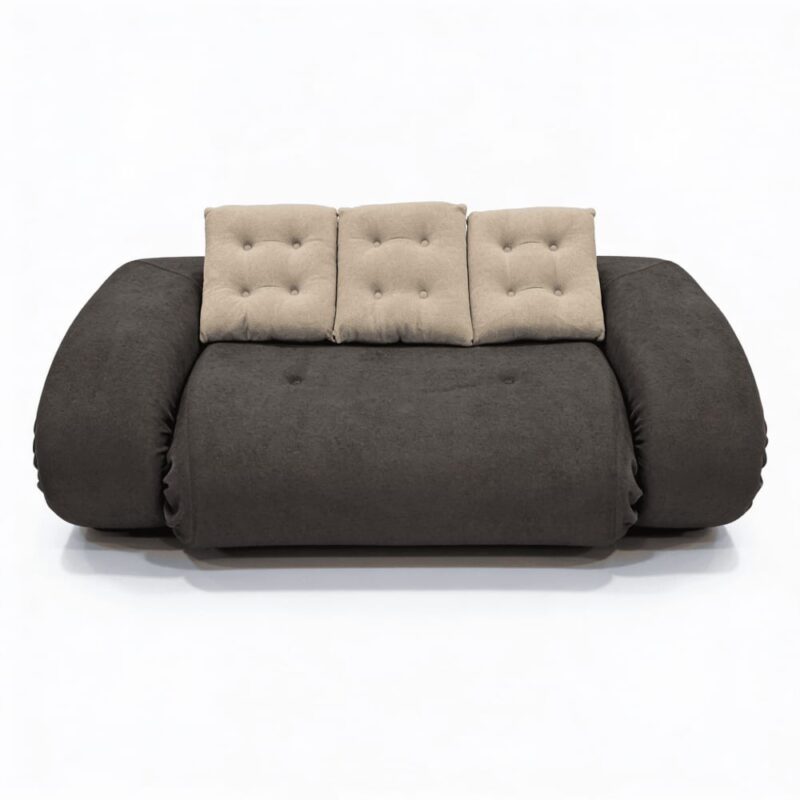 Canapé Convertible Okoa 2 Places Marron Sable Maisons du Monde