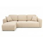 Canapé Pop d’Angle Convertible 4 Places Beige Maisons du Monde