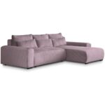 Canapé d’Angle Benny Convertible Rose à Droite Maisons du Monde