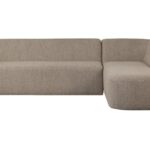 Canapé Sloping d’Angle Droit Tissu Naturel Gris Maisons du Monde