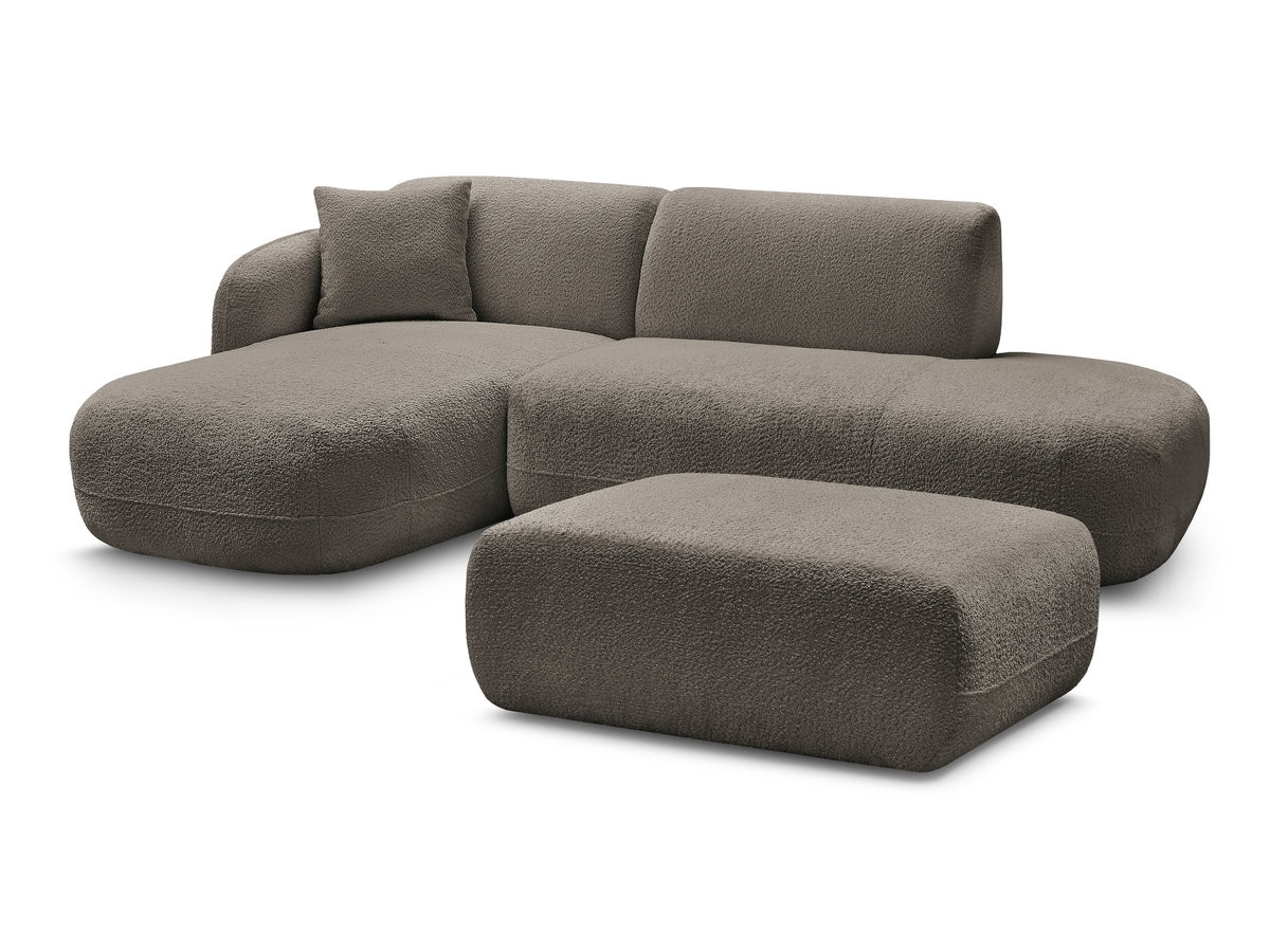 Canapé Anda d’Angle Modulable Taupe 3 Places BoboChic