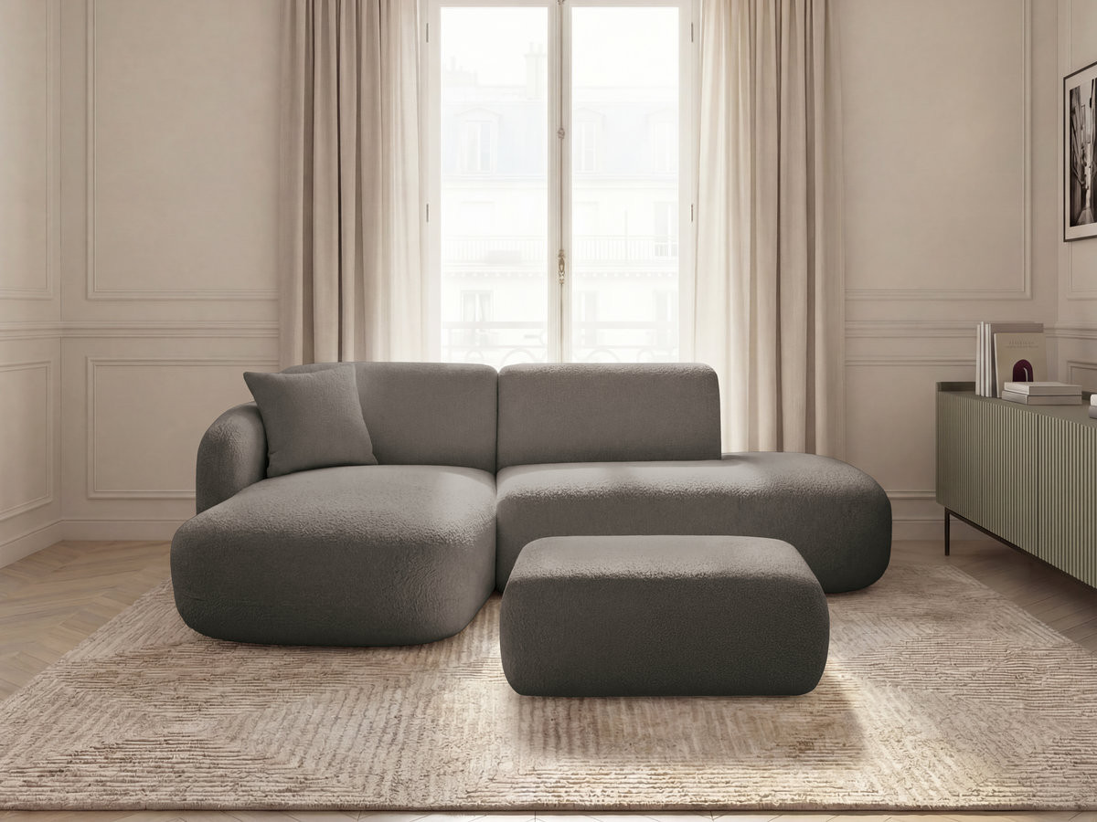 Canapé Anda d’Angle Modulable Taupe 3 Places BoboChic