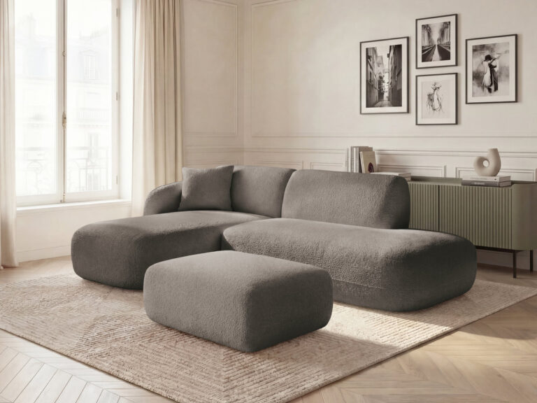 Canapé Anda d’Angle Modulable Taupe 3 Places BoboChic