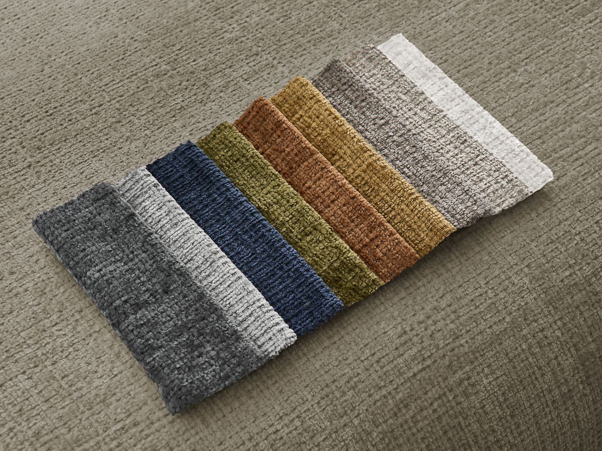 Canapé Sirius d’Angle Fixe Tissu Texturé Taupe BoboChic 4 Places
