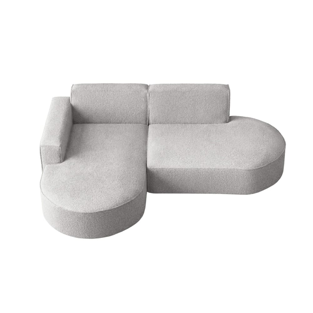 Canapé Marla d’Angle Gauche 4 Places Bouclette Gris Maisons du Monde