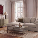 Canapé Nevada d’Angle Réversible Compact Tissu Beige BoboChic