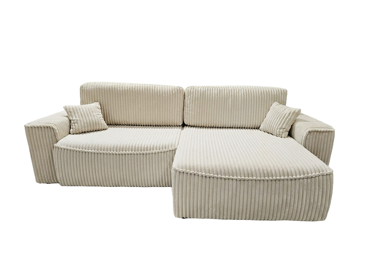 Canapé Austin d'Angle Convertible Coffre Velours Côtelé BoboChic