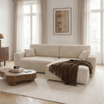 Canapé Austin d'Angle Convertible Coffre Velours Côtelé BoboChic