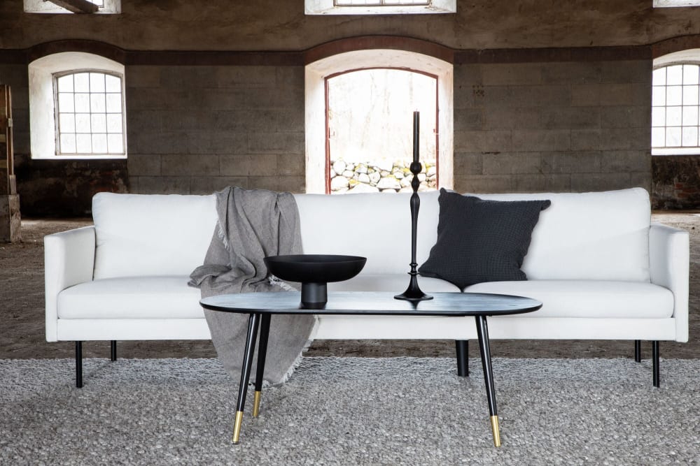 Canapé Solap Droit 3 Places en Tissu Beige Maisons du Monde