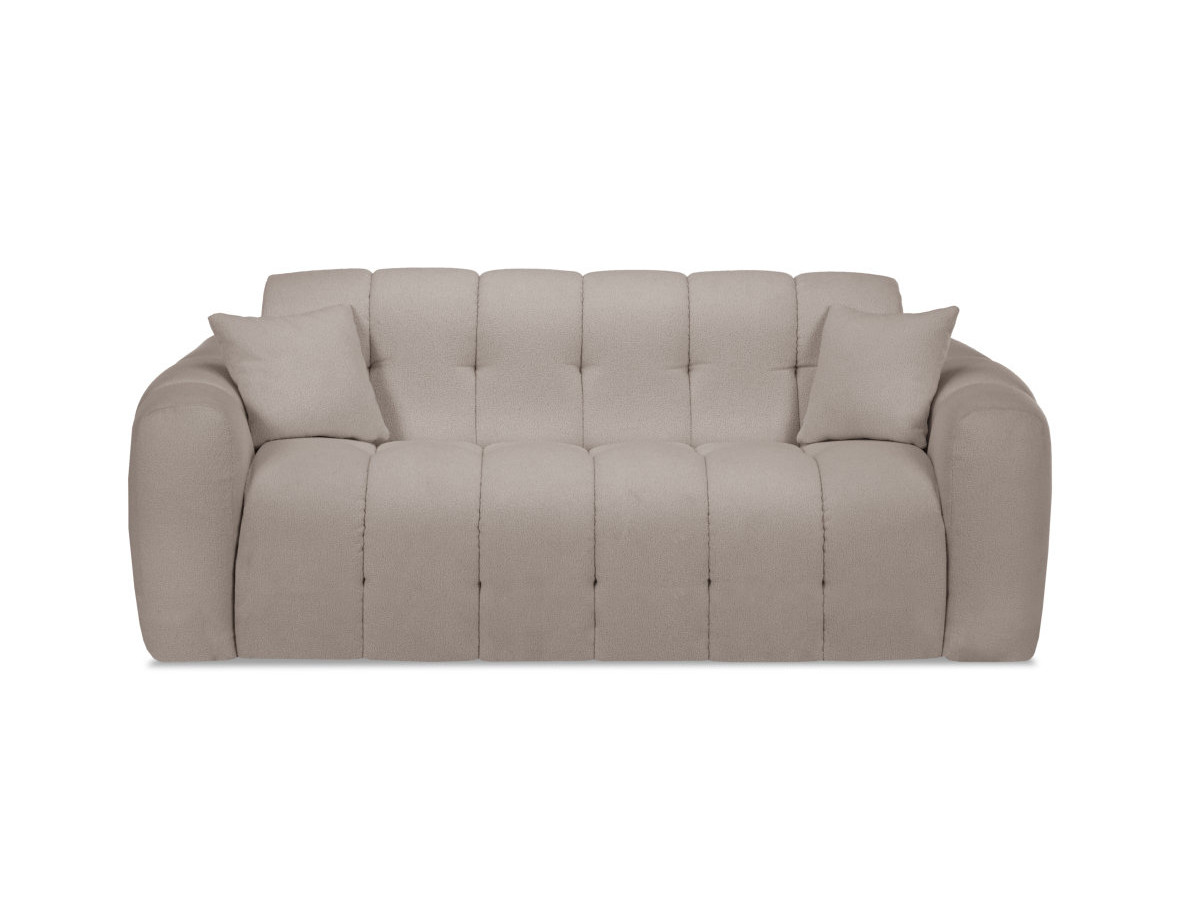Canapé Bradley Convertible 3 Places Bouclette Taupe BoboChic