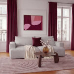 Canapé Twiny Fixe 3 Places Assise Profonde Tissu Gris BoboChic