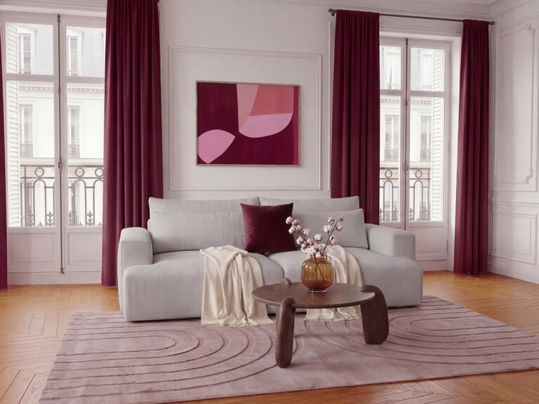 Canapé Twiny Fixe 3 Places Assise Profonde Tissu Gris BoboChic
