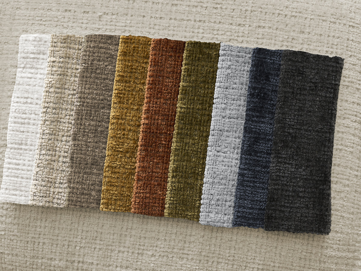Canapé Neil Droit Fixe Tissu Texturé Beige BoboChic 3 Places