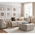 Canapé Kleber Fixe Modulable 4 Places Beige BoboChic