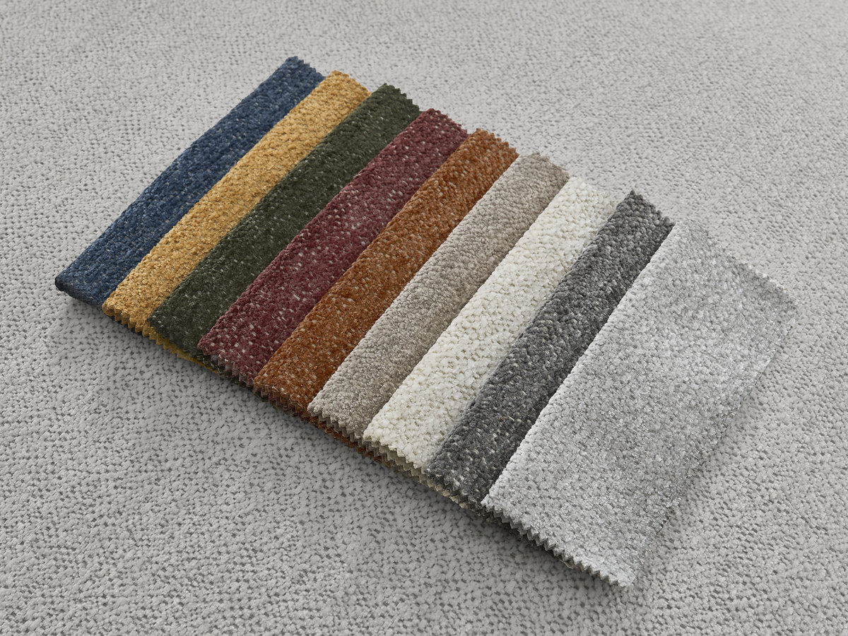 Canapé Serena Droit Fixe Modulable Tissu Chiné Gris Clair BoboChic