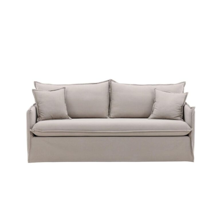 Canapé Noam 3 Places Effet Lin Taupe Maisons du Monde