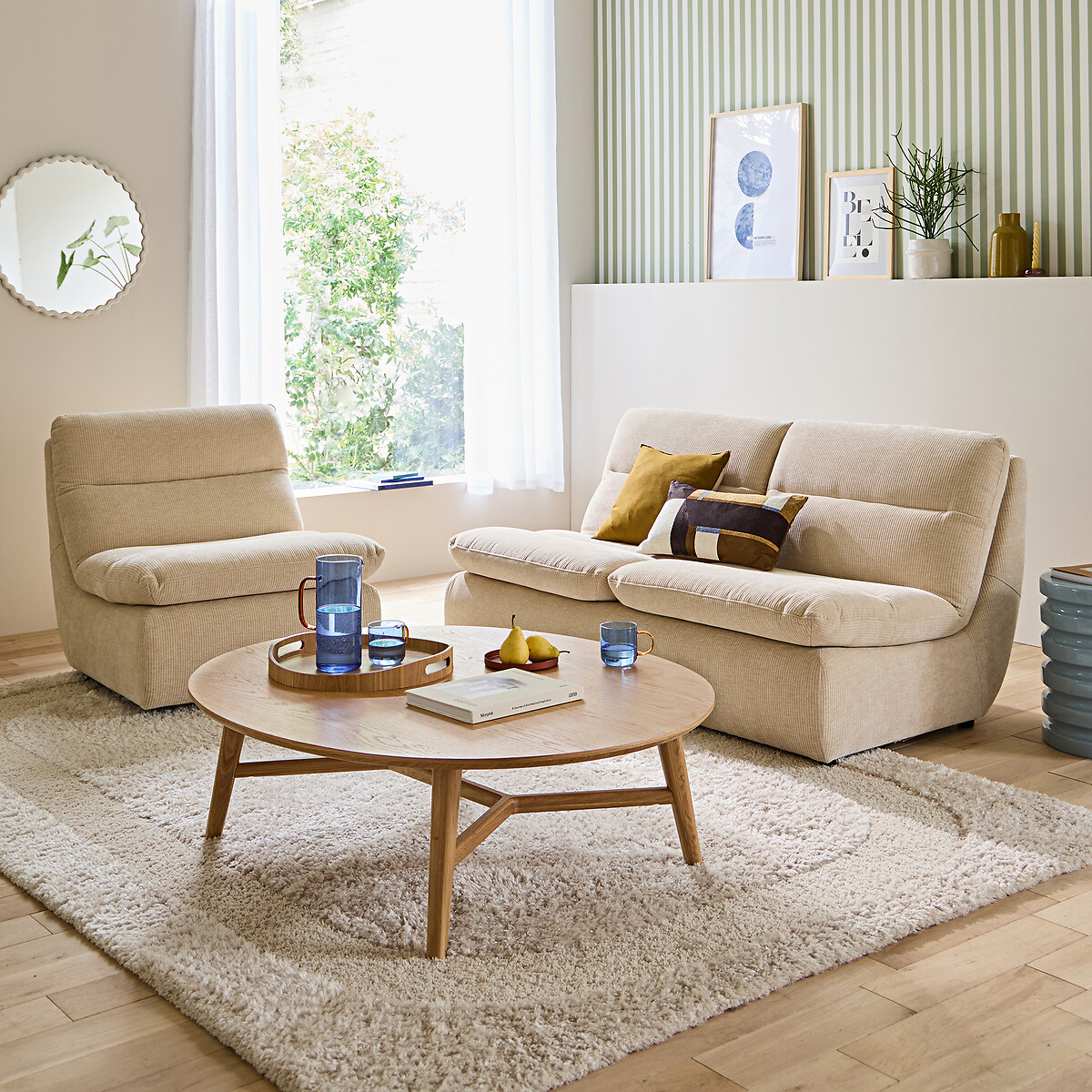 Canapé Erable 2 Places Beige La Redoute
