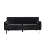 Canapé Anteba Droit 2 Places en Tissu Gris Maisons du Monde
