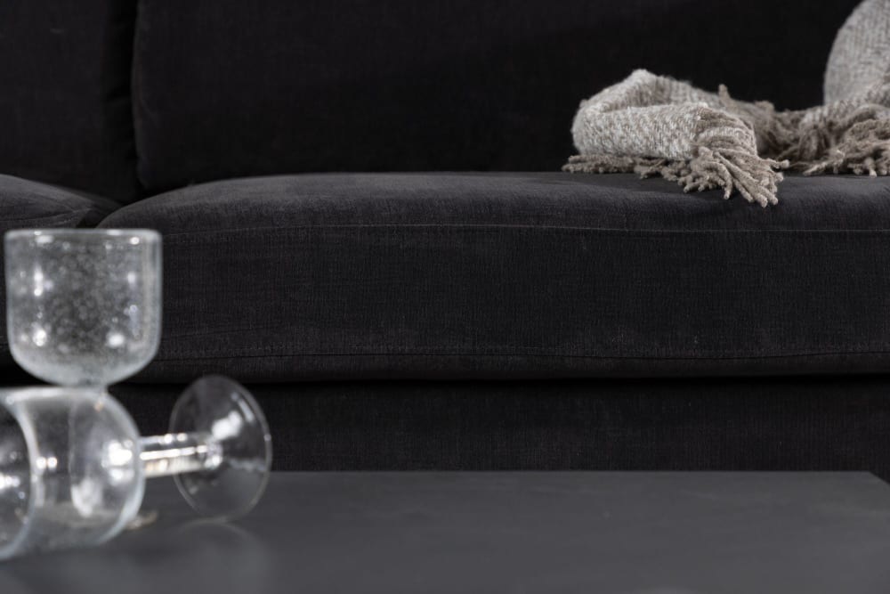 Canapé Anteba Droit 2 Places en Tissu Gris Maisons du Monde