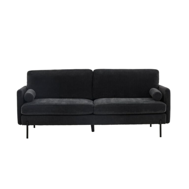 Canapé Anteba Droit 2 Places en Tissu Gris Maisons du Monde