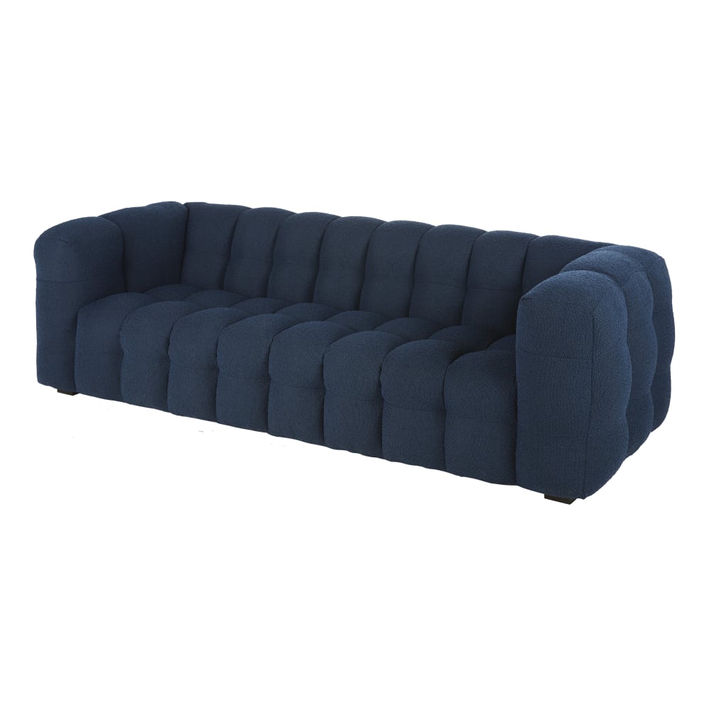 Canapé Nuage 3/4 Places Bouclette Bleu Nuit Maisons du Monde