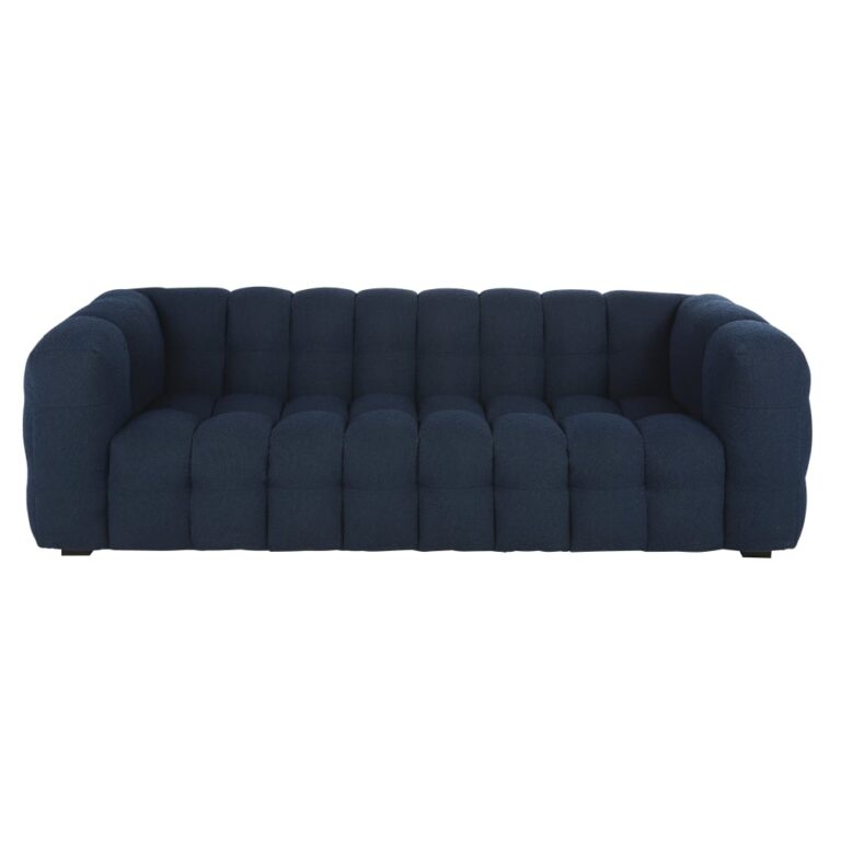 Canapé Nuage 3/4 Places Bouclette Bleu Nuit Maisons du Monde